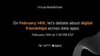 Event Cover Photo for Torc Virtual Meet and Greet: Across the apps: Digital Friendships
