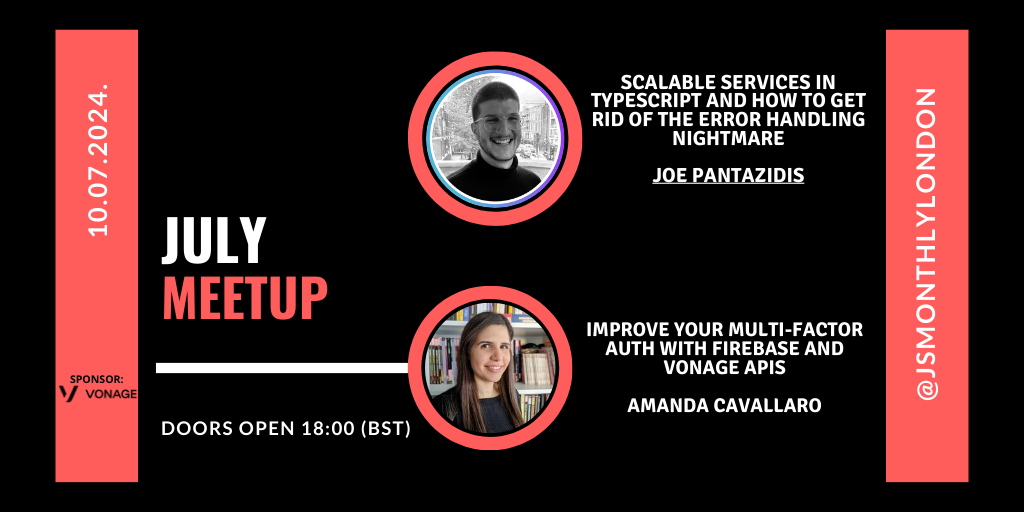 Event Cover Photo for CANCELLED - JS Monthly July event