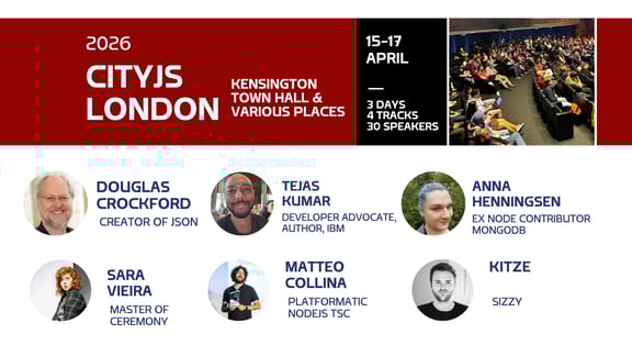 Event Cover Photo for CityJS 2026 -JavaScript turns 30 birthday conference