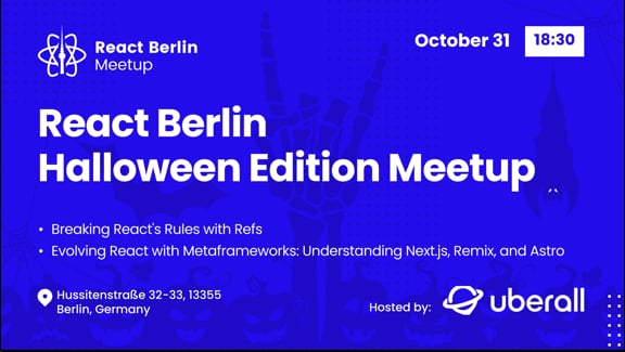 Event Cover Photo for React Berlin Halloween Edition Meetup