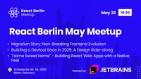 Event Cover Photo for React Berlin Meetup: Migration Story & more