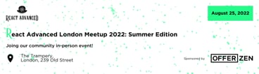 Cover Photo for React Advanced London Meetup - Summer Edition [in-person]