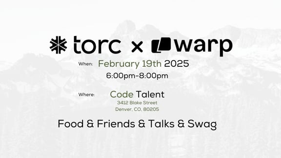 Event Cover Photo for Torc x Warp present: The Future of AI Dev Tools- Denver Meetup