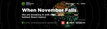Cover Photo for React Amsterdam Meetup 2022: November Episode