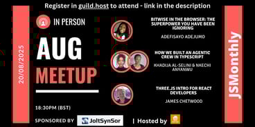 Cover Photo for JSMonthly August Meetup