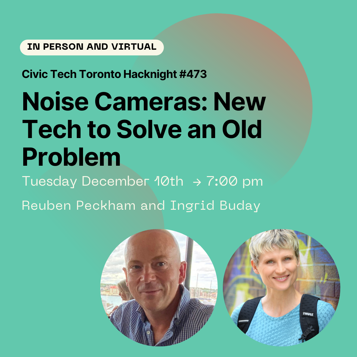 Cover Photo for Civic Hacknight #473: Noise Cameras: New Tech to Solve an Old Problem