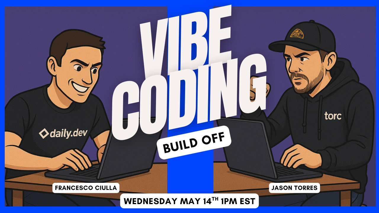 Cover Photo for Vibe Code Challenge with Francesco Ciulla of @dailydotdev