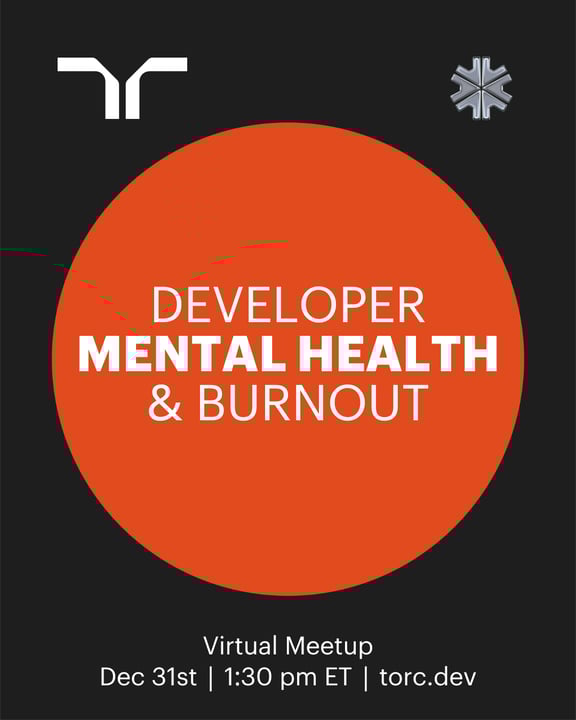 Event Cover Photo for Virtual Meetup: Developer Mental Health & Burnout