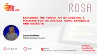 Event Cover Photo for BeJS #32  : Explore Twitch API  with ExperssJS, NodeJS & Web Sockets 