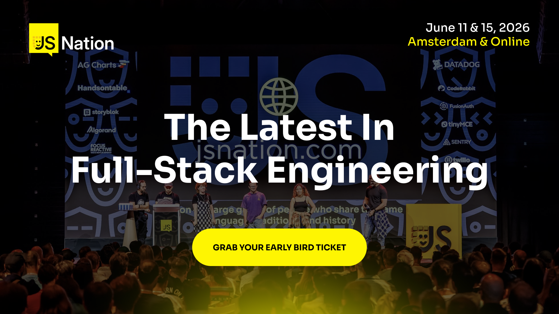 Event Cover Photo for JSNation - the key Web Dev conference of the year