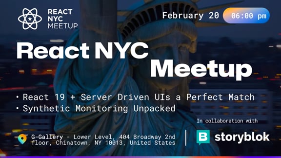 Event Cover Photo for React.NYC Meetup February Edition 