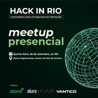 Event Cover Photo for Meetup Presencial 26 de Setembro - Hack In Rio