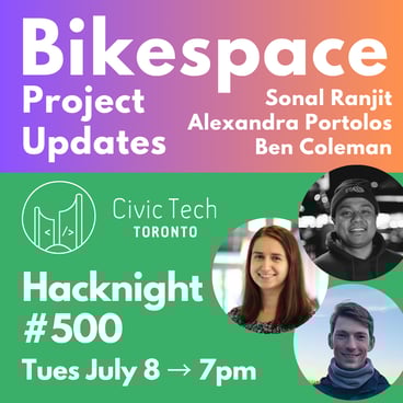Cover Photo for Civic Hacknight #500! Bikespace – Project Updates