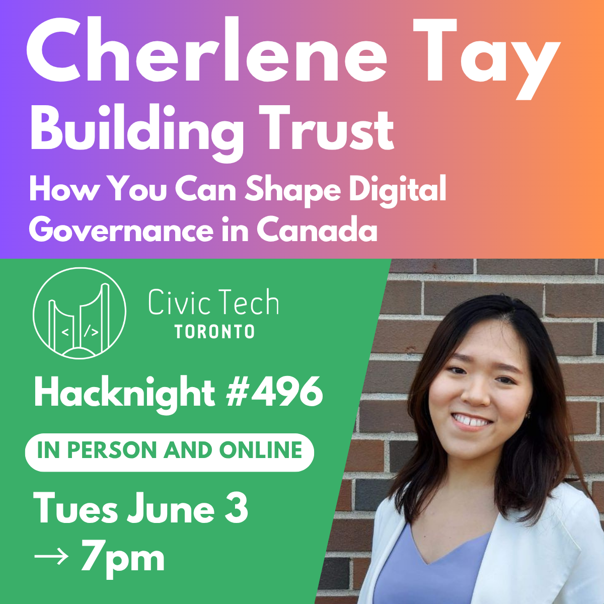 Event Cover Photo for Civic Hacknight #496: Building Trust – How You Can Shape Digital Governance in Canada