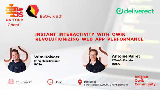 Event Cover Photo for BeQwik#01 | Instant Interactivity with Qwik: Revolutionizing Web App Performance