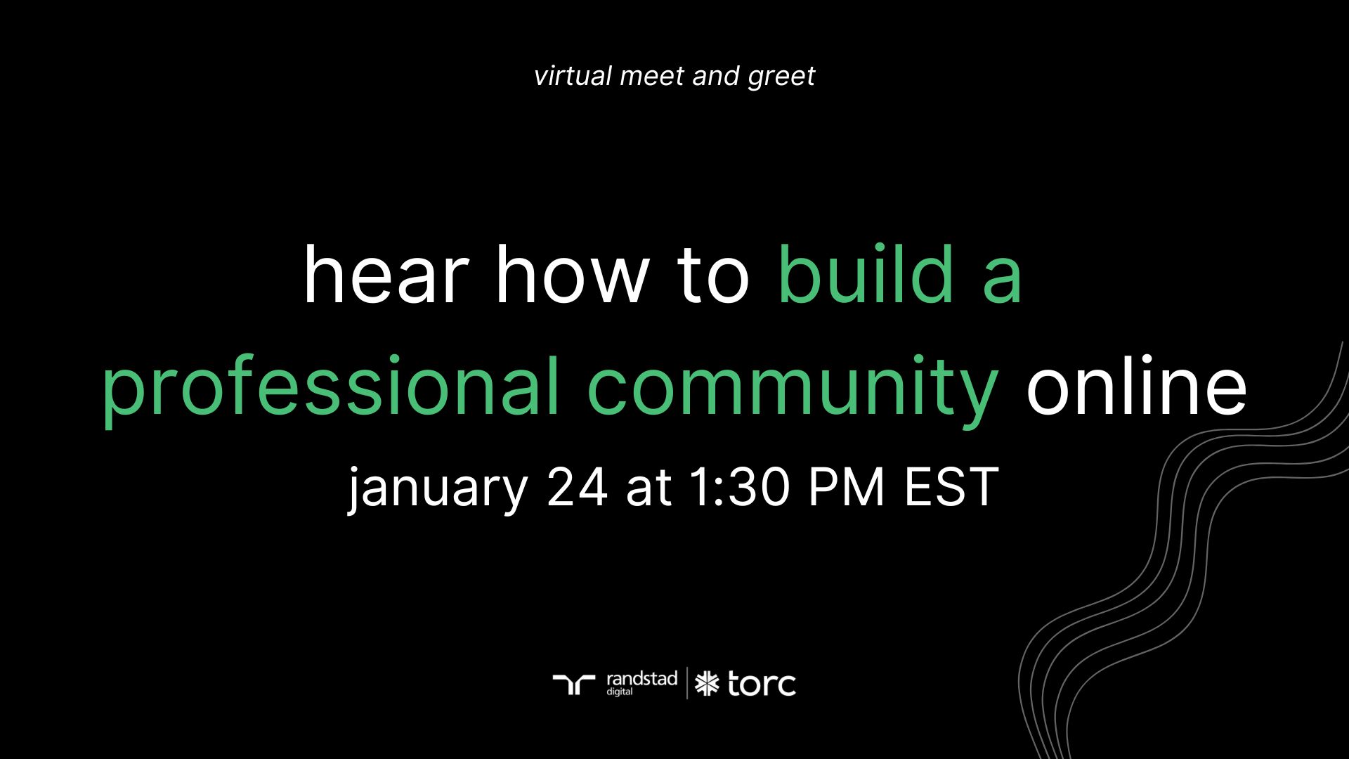 Event Cover Photo for Torc Virtual Meet and Greet: Building a Professional Community Online