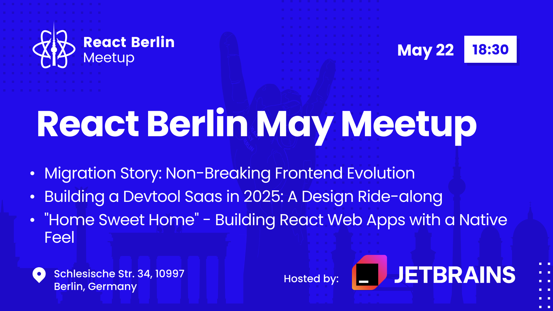 Event Cover Photo for React Berlin Meetup: Migration Story & more