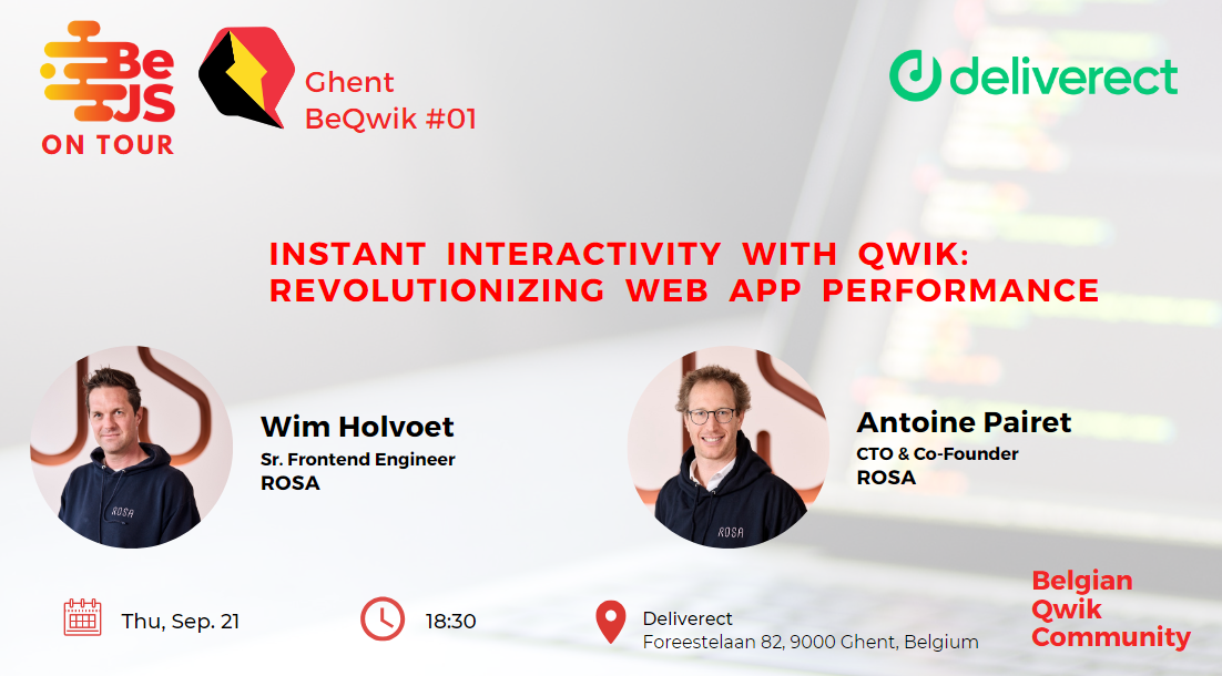 Event Cover Photo for BeQwik#01 | Instant Interactivity with Qwik: Revolutionizing Web App Performance