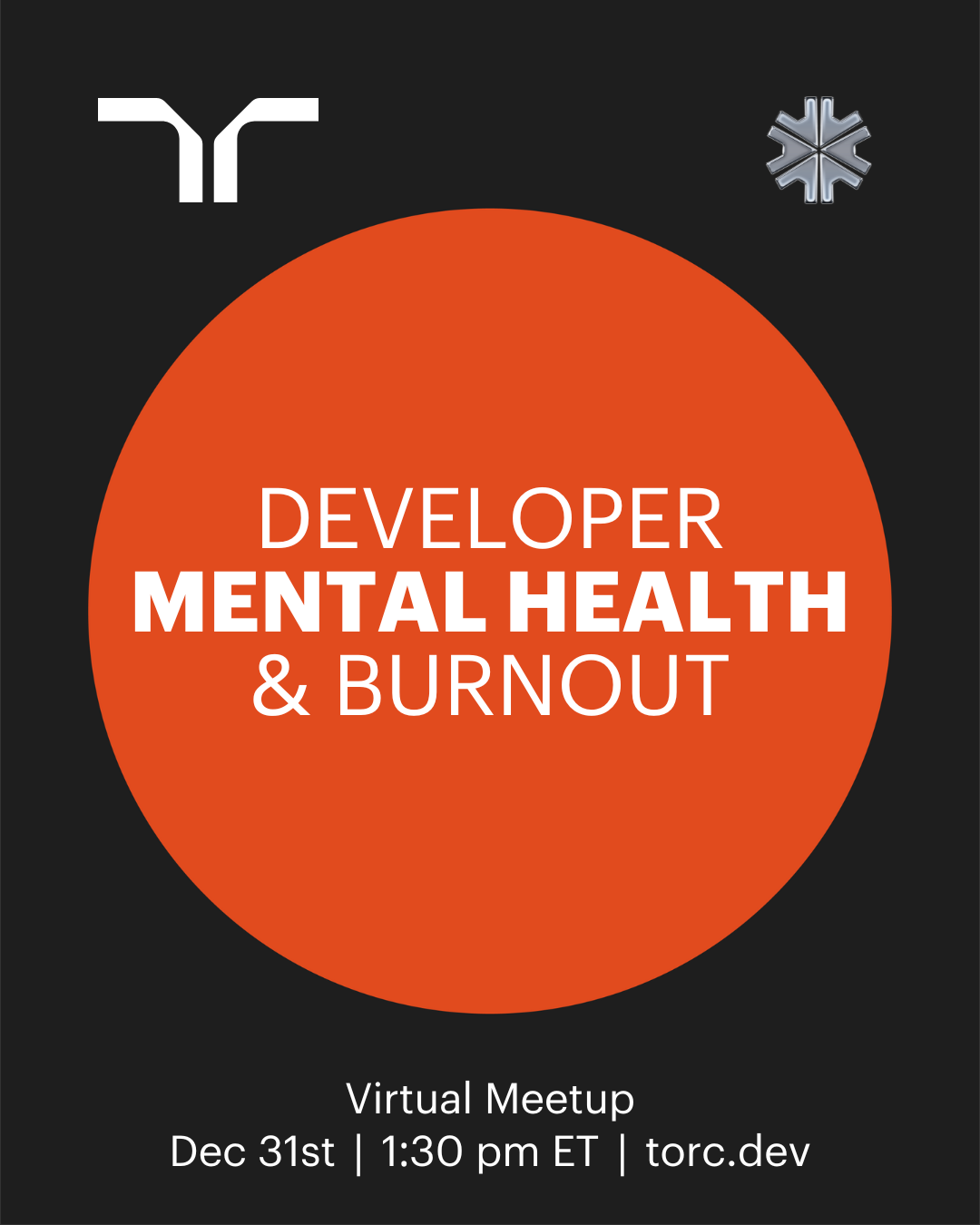 Event Cover Photo for Virtual Meetup: Developer Mental Health & Burnout