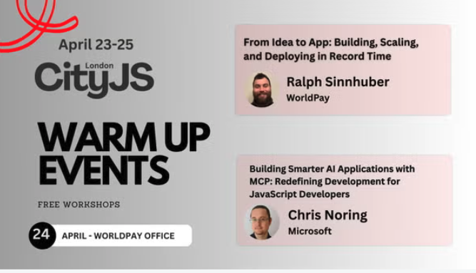 Event Cover Photo for CITYJS WARMUP EVENT - CITYJS PRIORITY EVENTS
