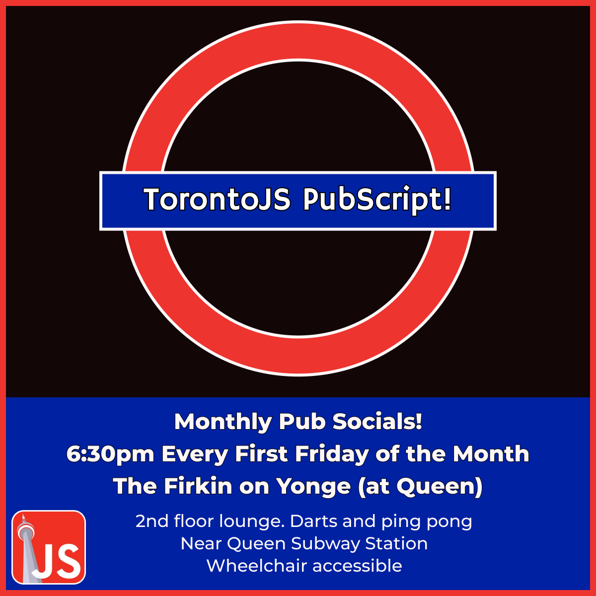 Event Cover Photo for TorontoJS PubScript Social!