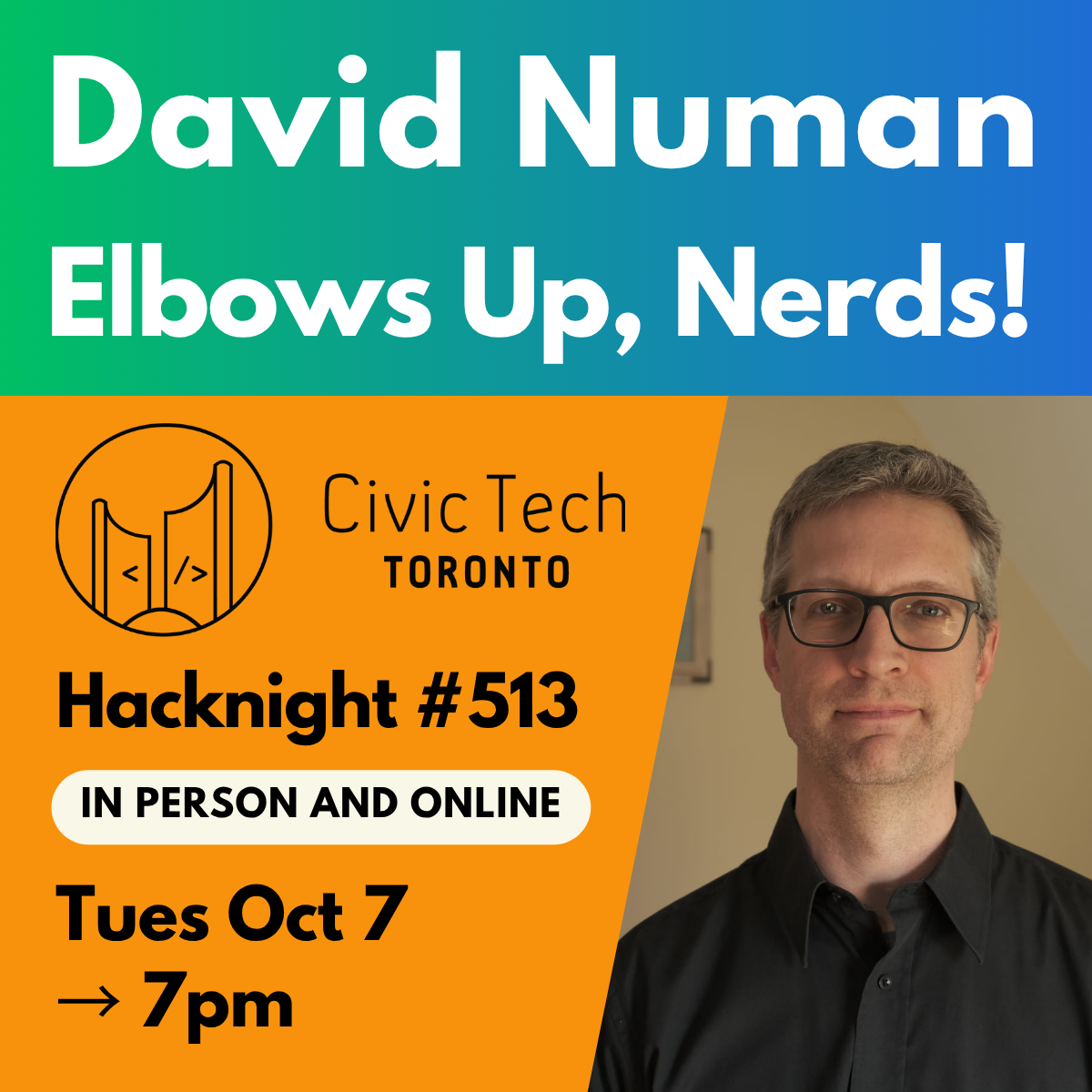 Event Cover Photo for Civic Hacknight #513: Elbows Up, Nerds!