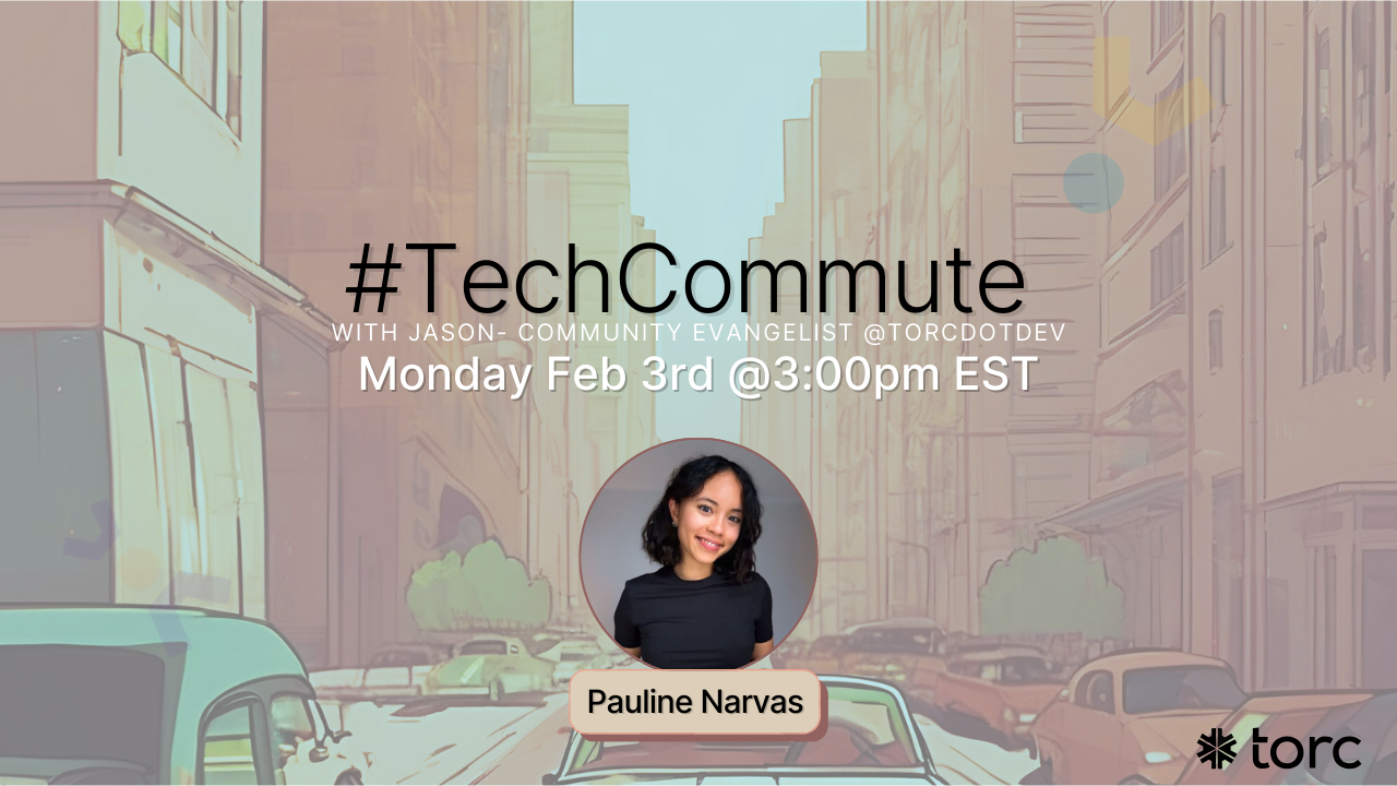 Event Cover Photo for tech commute with Pauline Narvas of Vercel
