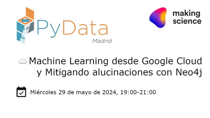 Event Cover Photo for ☁️ Machine Learning desde Google Cloud y Mitigando alucinaciones con Neo4j