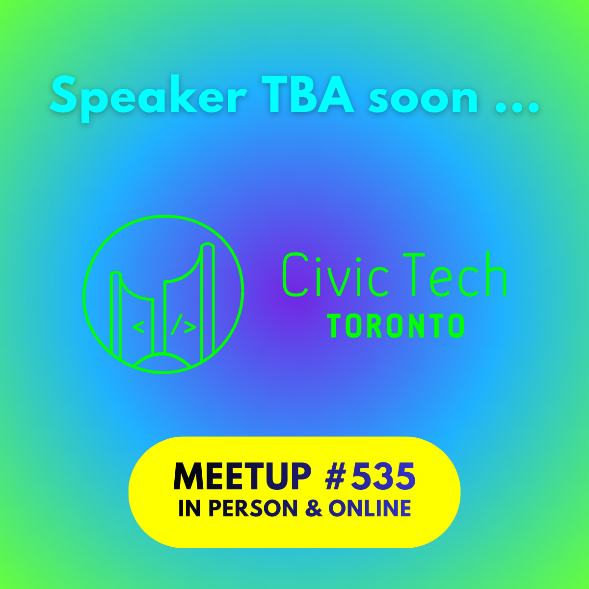 Event Cover Photo for Civic Meetup #535: Speaker to be announced soon ...