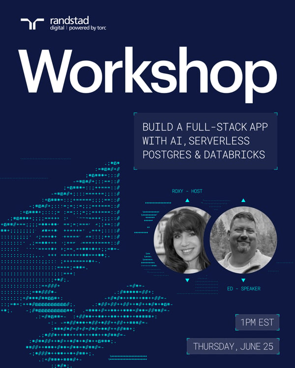 Event Cover Photo for Build a Full-Stack App with AI, Serverless Postgres, and Databricks