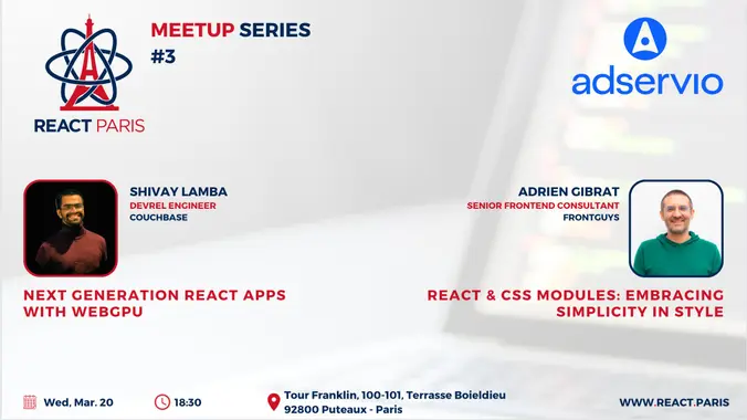 Cover Photo for REACT PARIS - Meetup Series #3