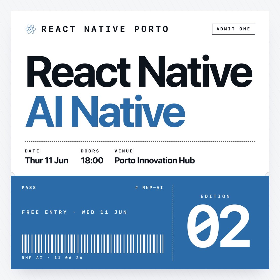 Cover Photo for React Native Porto #2 - AI Workflows