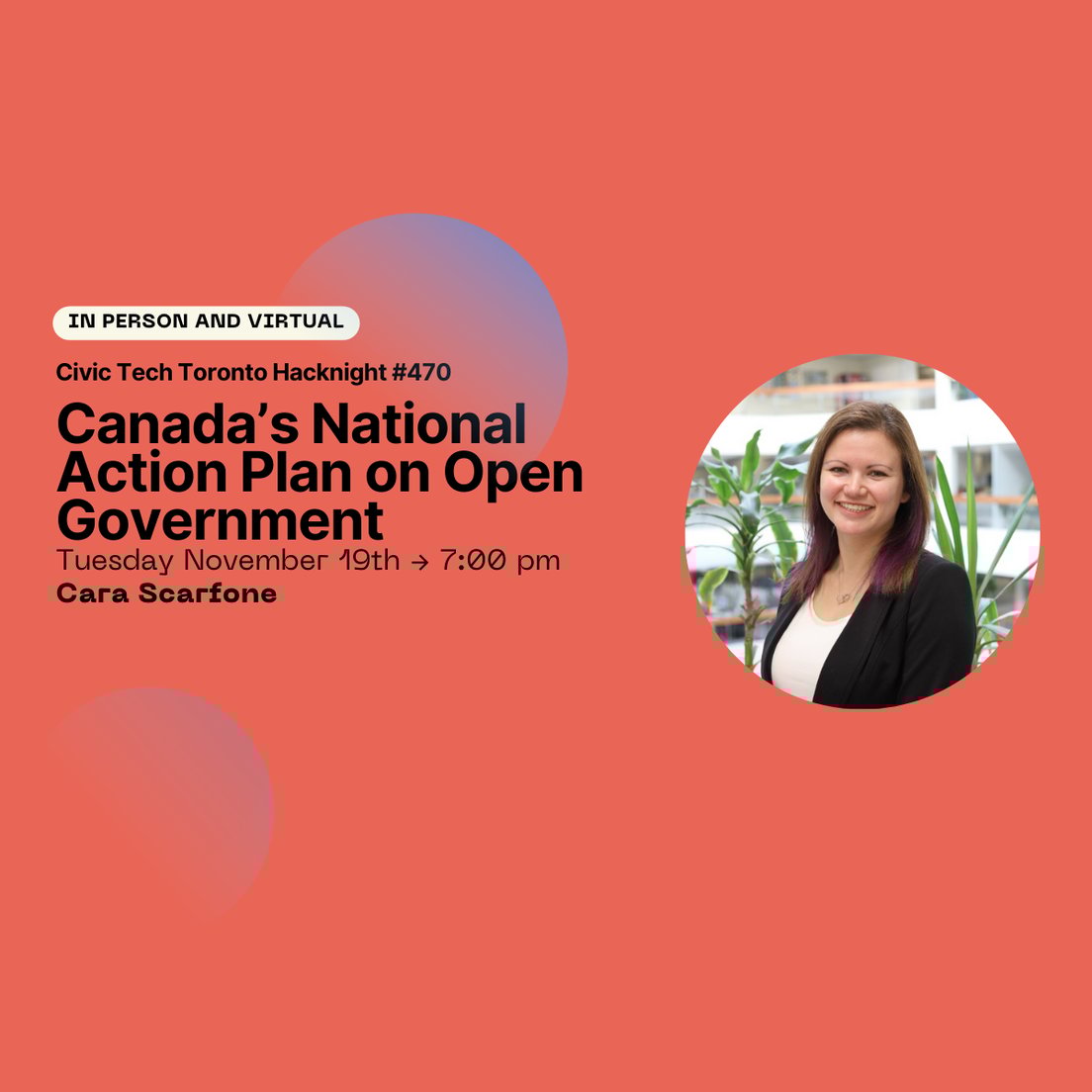 Cover Photo for Civic Hacknight #470: Canada's National Action Plan on Open Government