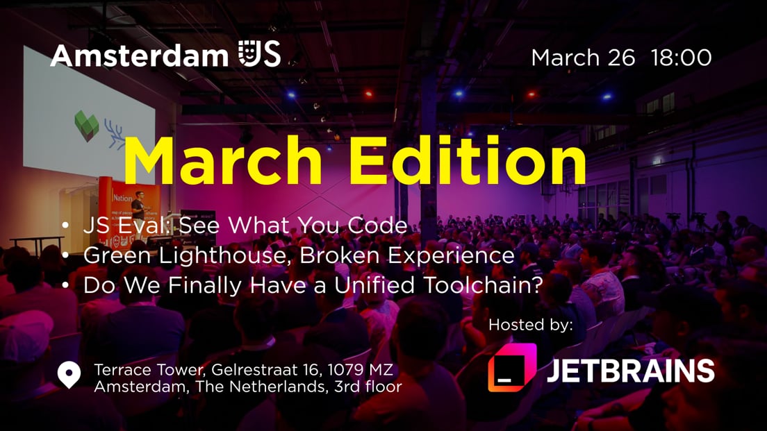 Cover Photo for AmsterdamJS Meetup: Instant Code Evaluation & more