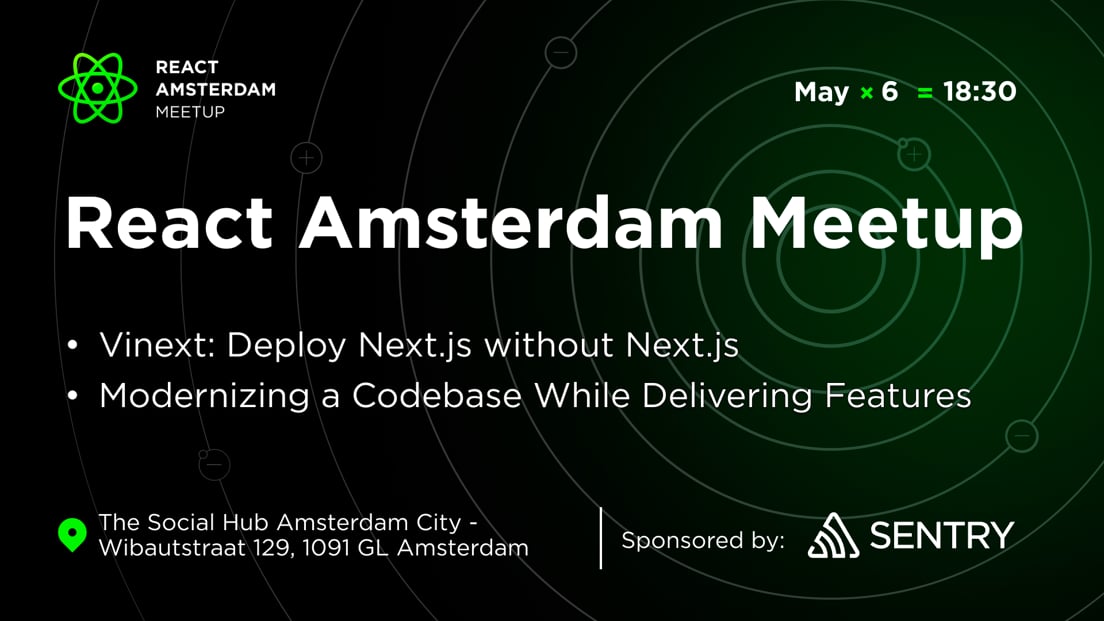 Cover Photo for React Amsterdam May Meetup