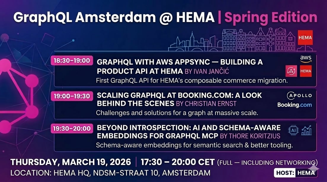 Cover Photo for GraphQL Amsterdam at HEMA - Spring Edition