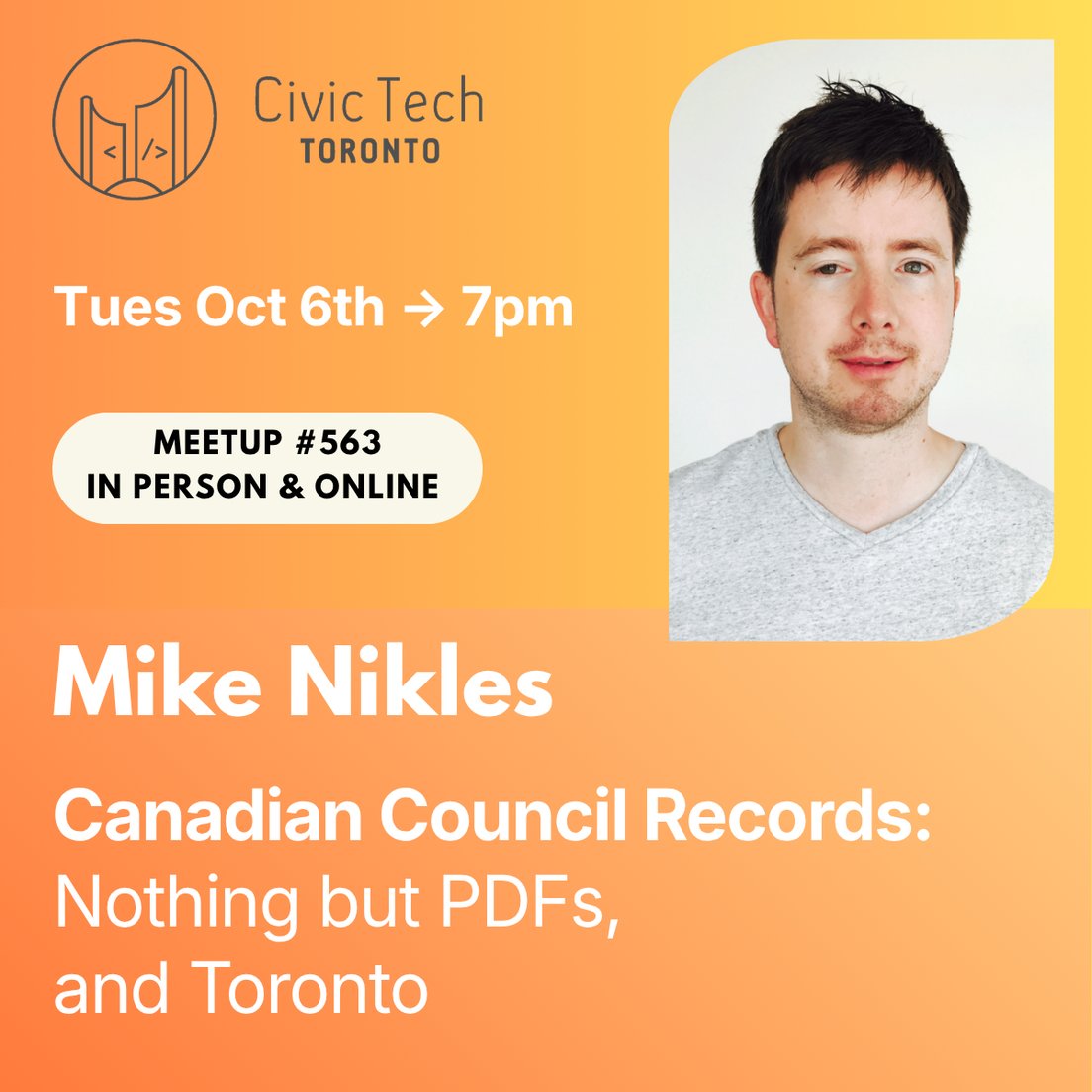 Cover Photo for Civic Meetup #563: Canadian Council Records: Nothing but PDFs, and Toronto