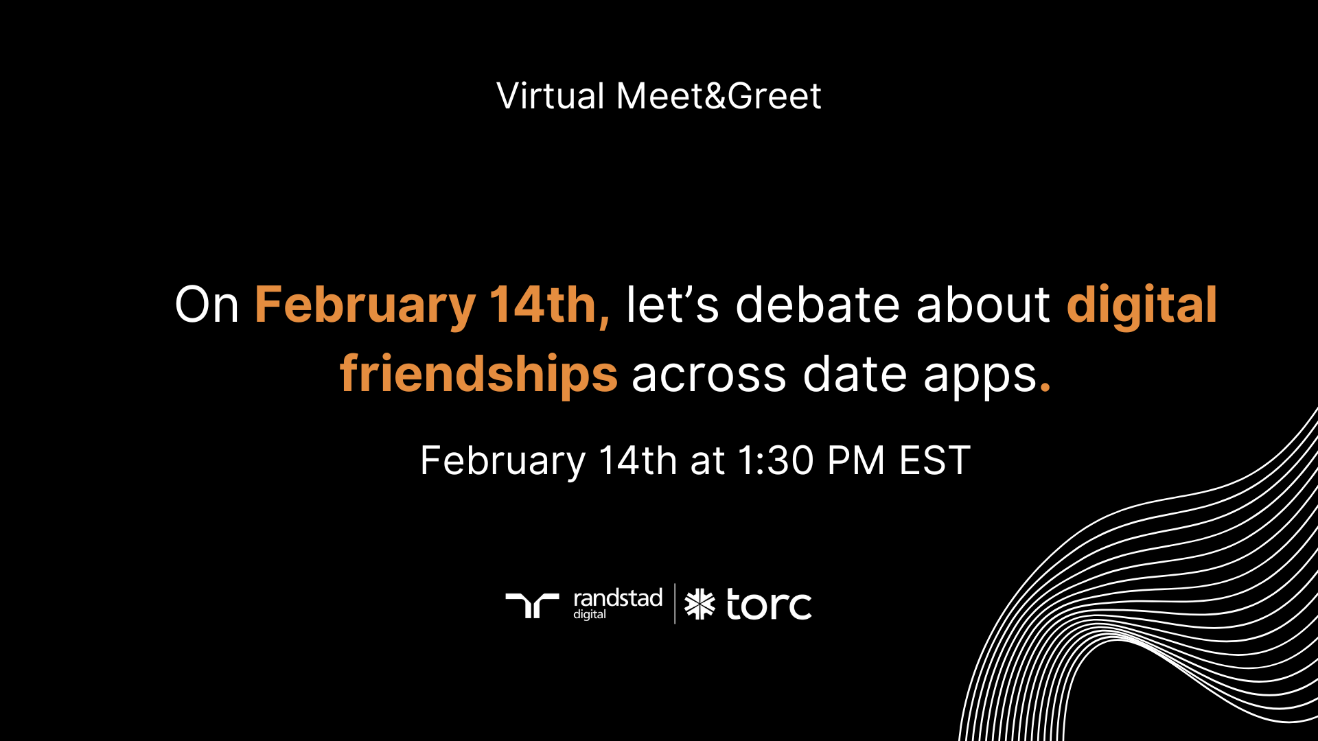 Cover Photo for Torc Virtual Meet and Greet: Across the apps: Digital Friendships