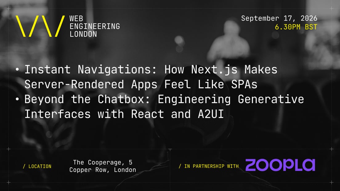 Cover Photo for Web Engineering London: Next.js, AI & Modern Frontend