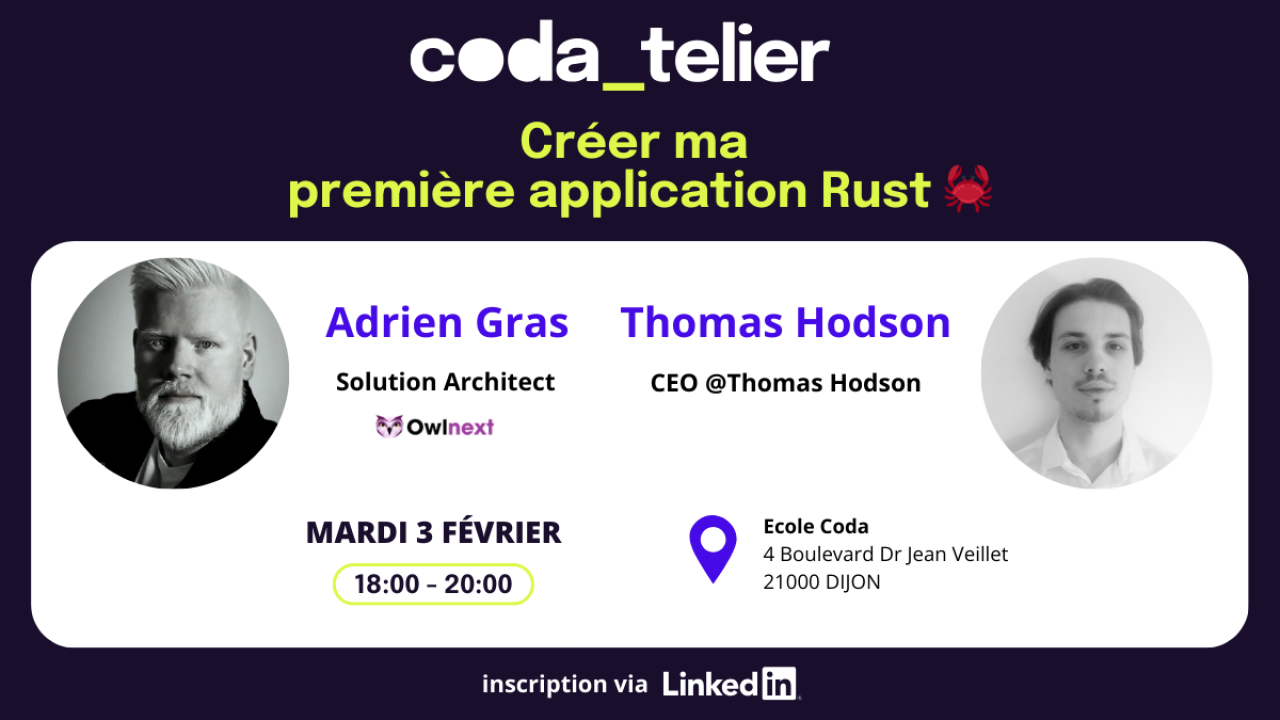 Cover Photo for [DIJON] Créer ma première application Rust 🦀