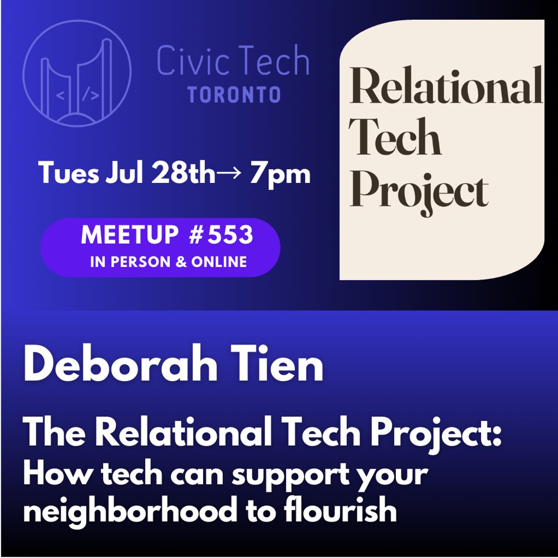 Cover Photo for Civic Meetup #553: How tech can support your neighborhood to flourish