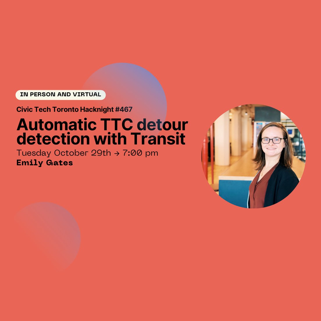 Cover Photo for Civic Hacknight #467: Tracking TTC detours with Transit