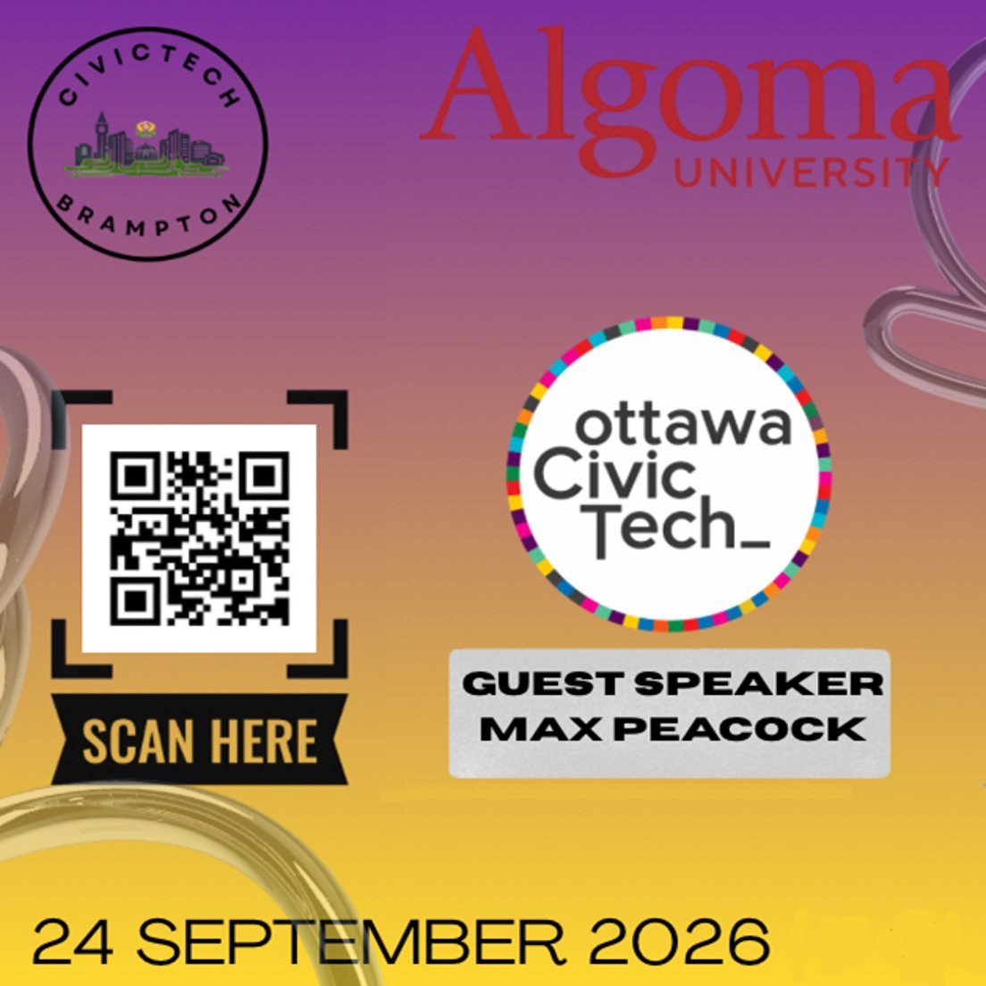 Cover Photo for CivicTechBrampton 24th Meetup featuring Ottawa CivicTech