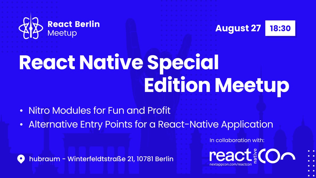 Cover Photo for Special React Native Edition Meetup