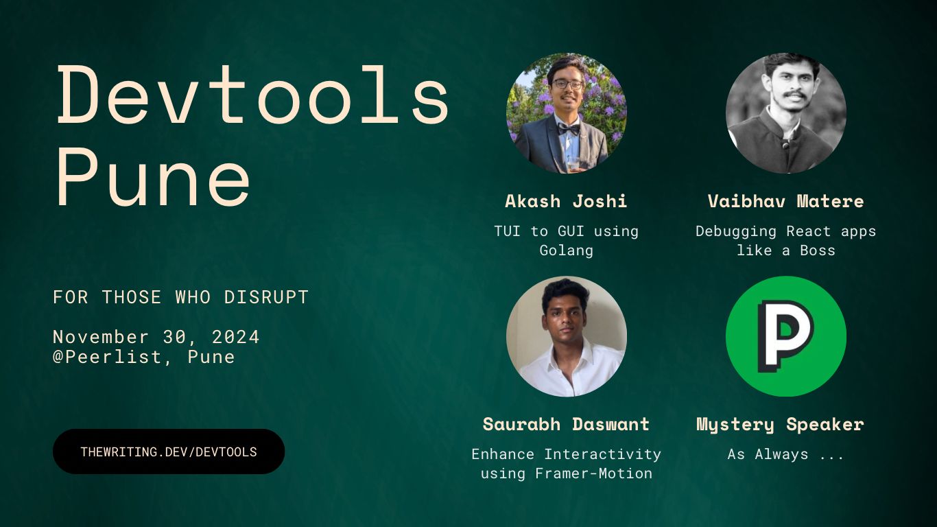 Cover Photo for Devtools Pune - 2024 Edition