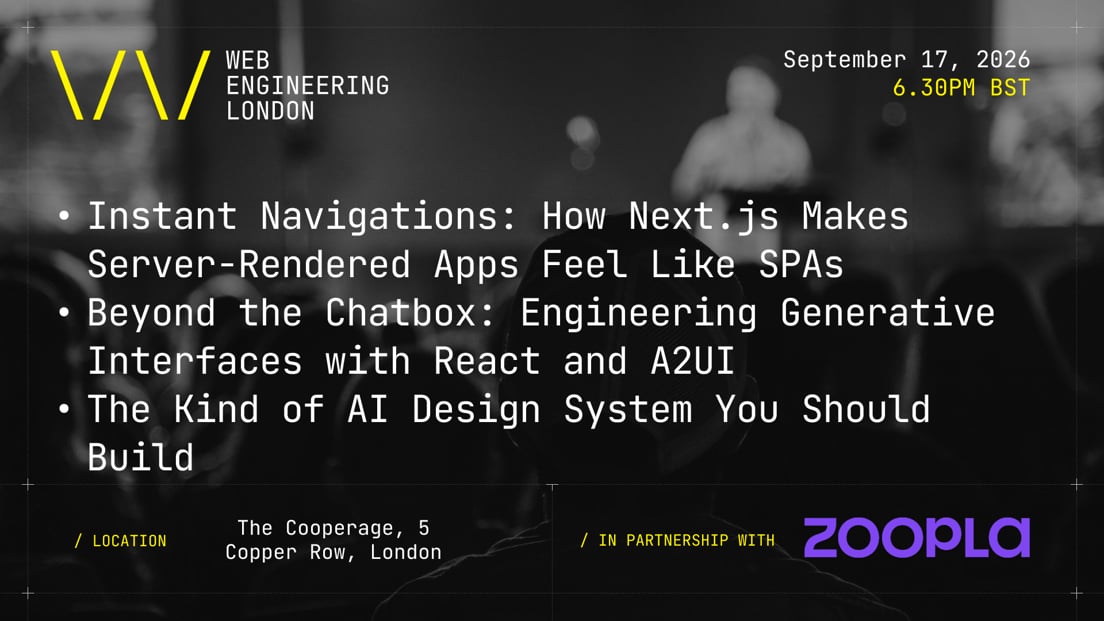 Cover Photo for Web Engineering London: Next.js, AI & Modern Frontend