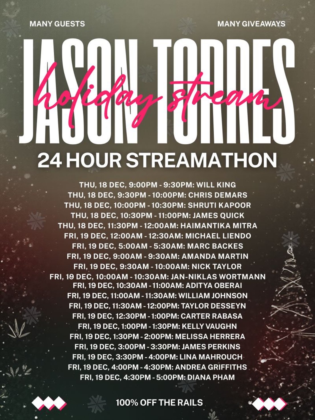 Cover Photo for Jason Torres' Holiday 24-Hour Streamathon