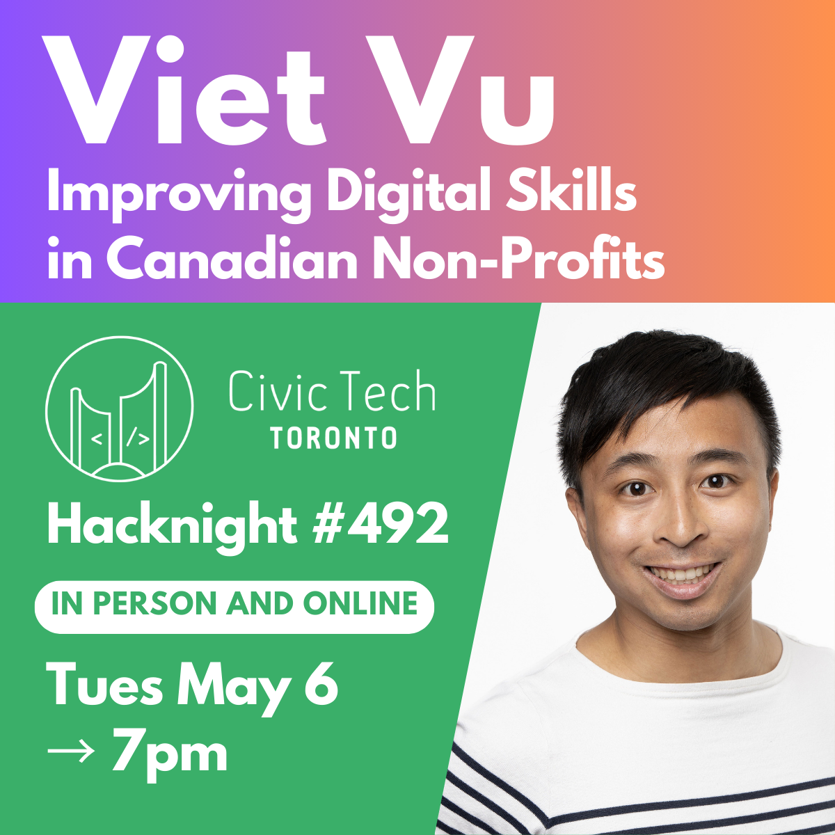 Cover Photo for Civic Hacknight #492 - Improving Digital Skills in Canadian Non-Profits