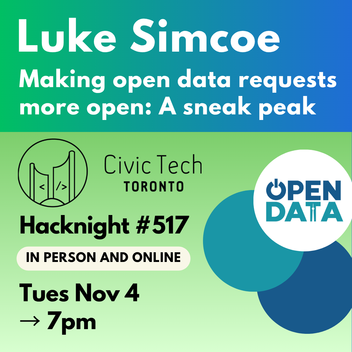 Cover Photo for Civic Hacknight #517: Making open data requests more open: A sneak peak