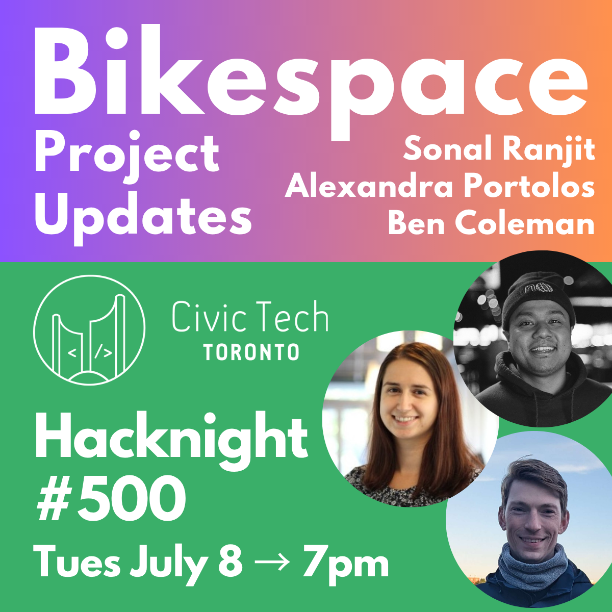 Cover Photo for Civic Hacknight #500! Bikespace – Project Updates